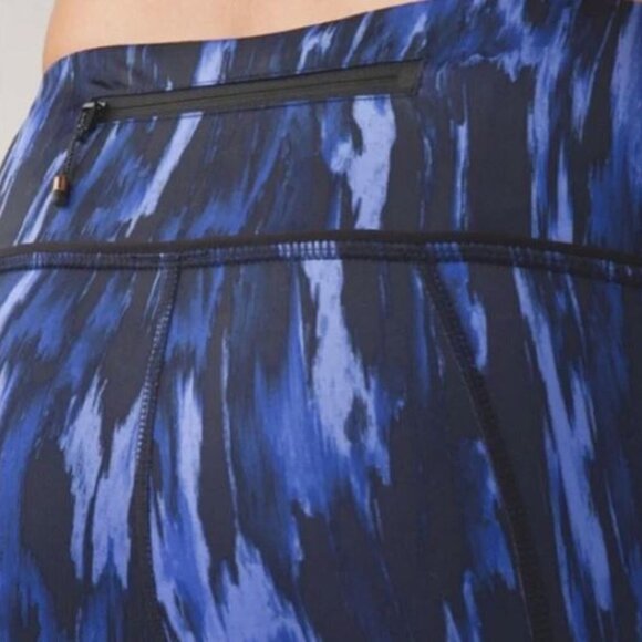 Lululemon Pace Rival 22" Crop Leggings Sz 4 Painted Animal Sprinkler Blue - Picture 8 of 8